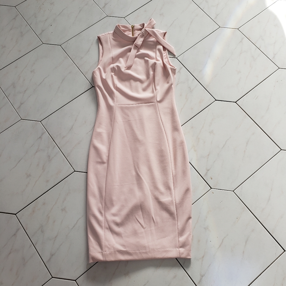 Calvin Klein Blush Bow Dress Size 4